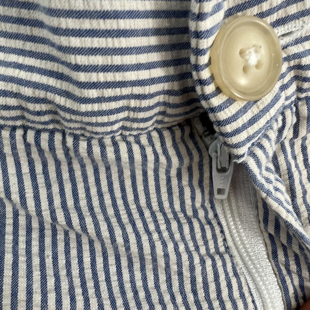 J. Crew Shorts Mens 36 Blue White Seersucker Cotton Striped Summer Classic - Picture 6 of 10